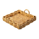 VivaStyle Serving Tray, Woven Water Hyacinth, Nested Set of 2
