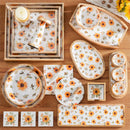 VivaStyle Sunflower Fields Serveware, Wood Serving Tray with Handles,15"L