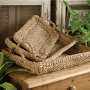 NAPA Home & Garden, SEAGRASS TRAYS WITH HANDLES, SET OF 3,SG2012