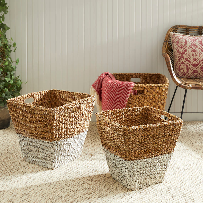 NAPA Home & Garden, SEAGRASS RECTANGULAR STORAGE BASKETS, SET OF 3,SG2026NW