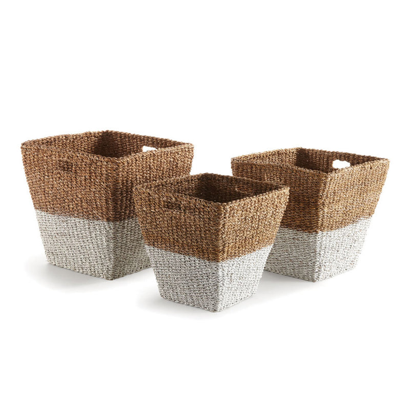 NAPA Home & Garden, SEAGRASS RECTANGULAR STORAGE BASKETS, SET OF 3,SG2026NW