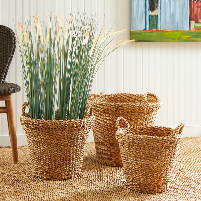 NAPA Home & Garden, SEAGRASS TAPERED BASKETS WITH HANDLES, SET OF 3,SG400