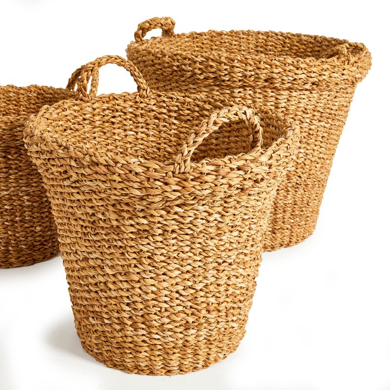 NAPA Home & Garden, SEAGRASS TAPERED BASKETS WITH HANDLES, SET OF 3,SG400