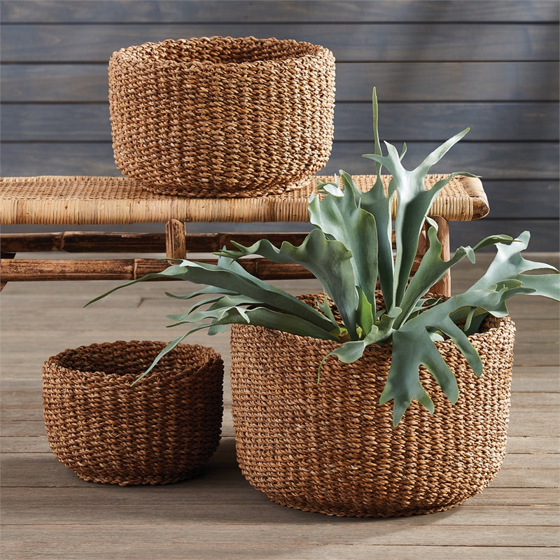 Napa Home Garden, SEAGRASS CYLINDRICAL BASKETS ,SET OF 3,sg404