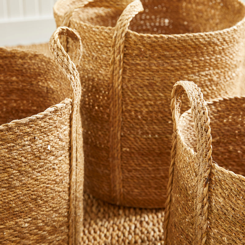 NAPA Home & Garden, SEAGRASS ROUND BASKETS WITH LONG HANDLES, SET OF 3,SG407