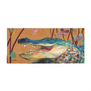 Seaside Retreat Flocked Coir Sassafras Switch Mat, Alligator, 22"x10"