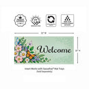 Welcome Butterfly Garden Wreath Sassafras Switch Mat