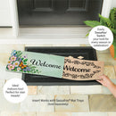 Welcome Butterfly Garden Wreath Sassafras Switch Mat