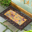 Seaside Retreat Flocked Coir Sassafras Switch Mat, Butterflies, 22"x10"