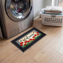 Welcome Red Geranium Check Sassafras Switch Mat