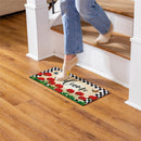 Welcome Red Geranium Check Sassafras Switch Mat