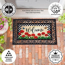Welcome Red Geranium Check Sassafras Switch Mat