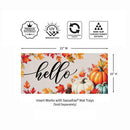 Hello Fall Pumpkin & Leaves Sassafras Switch Mat