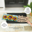 Stained Glass Sunflower Stalk Sassafras Switch Mat