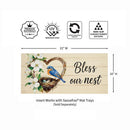 Bless Our Nest Floral Wreath Sassafras Switch Mat