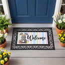 Buffalo Plaid Bunny Welcome Sassafras Switch Mat