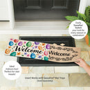 Colorful Egg Welcome Sassafras Switch Mat