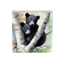 High Country Bear Family Wood Sign Plock, Baby Bears, 6"x6"