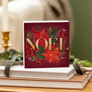 Holly Homestead Sign Wood Block, "Noel", 6"x6"