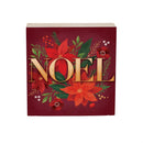 Holly Homestead Sign Wood Block, "Noel", 6"x6"