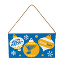 St Louis Blues Holiday Wood Wall Sign, 6x11