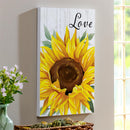 Harvest Blossom Sunflower Indoor Wall Decor, "Love", 24"x16"
