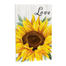 Harvest Blossom Sunflower Indoor Wall Decor, "Love", 24"x16"