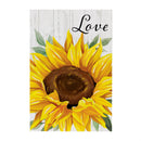 Harvest Blossom Sunflower Indoor Wall Decor, "Love", 24"x16"