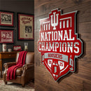 Indiana University, Div 1 Champs, Layered Metal Wall Art