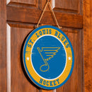 St Louis Blues 2025 Round Door Decor with Hanging Rope, 18x18