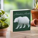 High Country Painting Wood Sign Plock, Bear "Adventure Awaits", 6"x6"