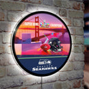 Seattle Seahawks, Super Bowl 60, LED Wall Decor, Football Round, 23"