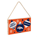 Denver Broncos Holiday Wood Wall Sign, 6x11
