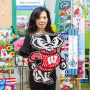 University of Wisconsin-Madison Standing Bucky Layered Metal Wall Art