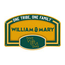 William & Mary USA Embossed Steel Wall Sign, 11" x 17"