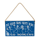 Los Angeles Dodgers Halloween Wood Wall Sign, 6x11