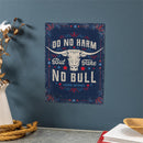 Americana BOHO By JG, 15.5"L x 11.5"H Medium Metal Wall Sign, Take No Bull