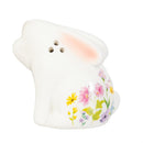 Hop Into Spring Salt and Pepper Shaker, Ceramic Floral Bunny, 2.3"H, Set of 2