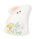 Hop Into Spring Salt and Pepper Shaker, Ceramic Floral Bunny, 2.3"H, Set of 2