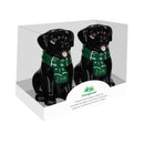 Heartfelt Cheer Salt and Pepper Shaker Set Ceramic Dog Black Labrador