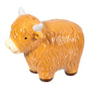 Hillside Pasture Salt and Pepper Shaker Set Ceramic Highland Cows on Grass, 5.24"W x 3"H