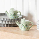 Cottage Garden Salt & Pepper Shaker Set, Ceramic Watering Can, 2.3"H, Set of 2