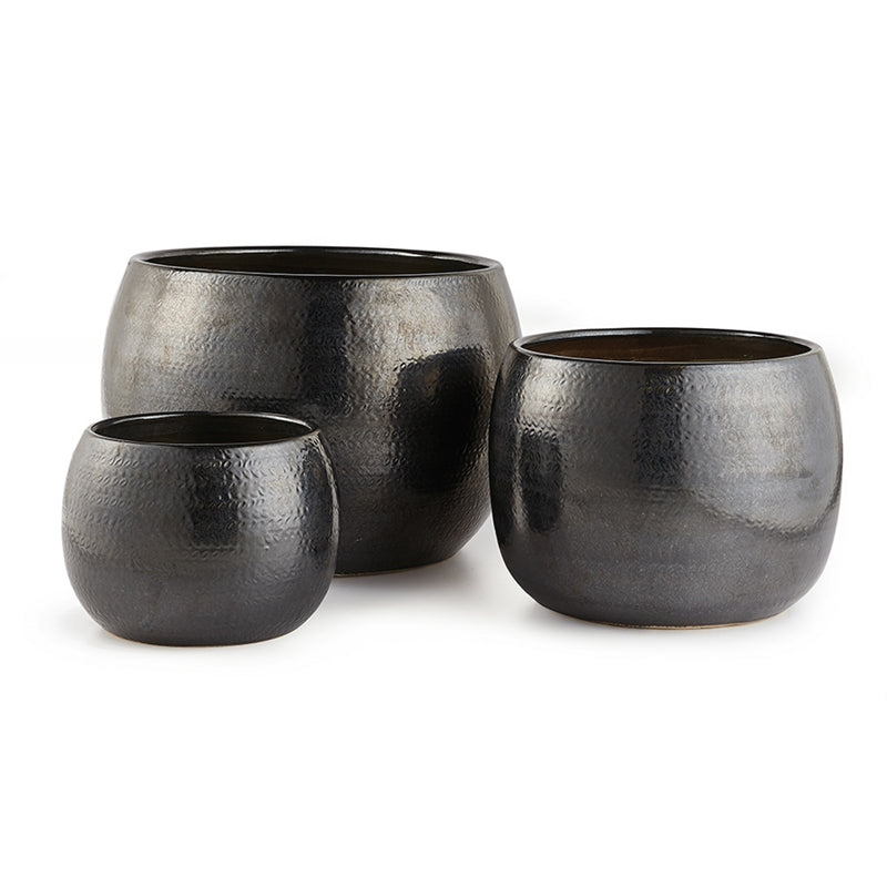 Napa Home Garden, KAYLA POTS ,SET OF 3 SLATE,sr243gyd