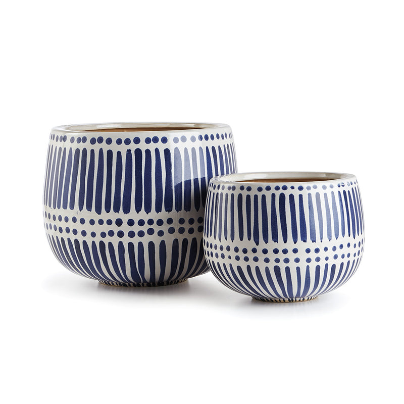 NAPA Home & Garden, CALI HAND-PAINTED POTS, SET OF 2,SR247BL