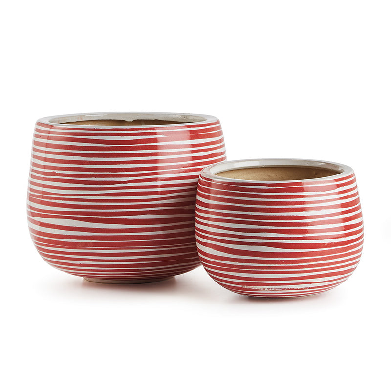 NAPA Home & Garden, ZUMI HAND-PAINTED POTS, SET OF 2,SR248RD