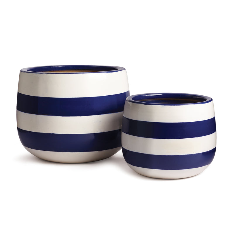 NAPA Home & Garden, BARCLAY BUTERA BAYSIDE HAND-PAINTED POTS, SET OF 2,SR252BL