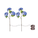 Hydrangea Haven Stem, LED Blue Hydrangea Branch, Set of 2, 32"H