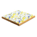 Seaside Retreat Songbird Citrus Wood Cheese Board with Knife Set, Asst of 2