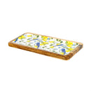 Seaside Retreat Songbird Citrus Rectangular Wood Serving Tray, Set of 2