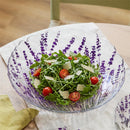 Cottage Garden Serveware Glass Bowl, Lavender, 11.5"